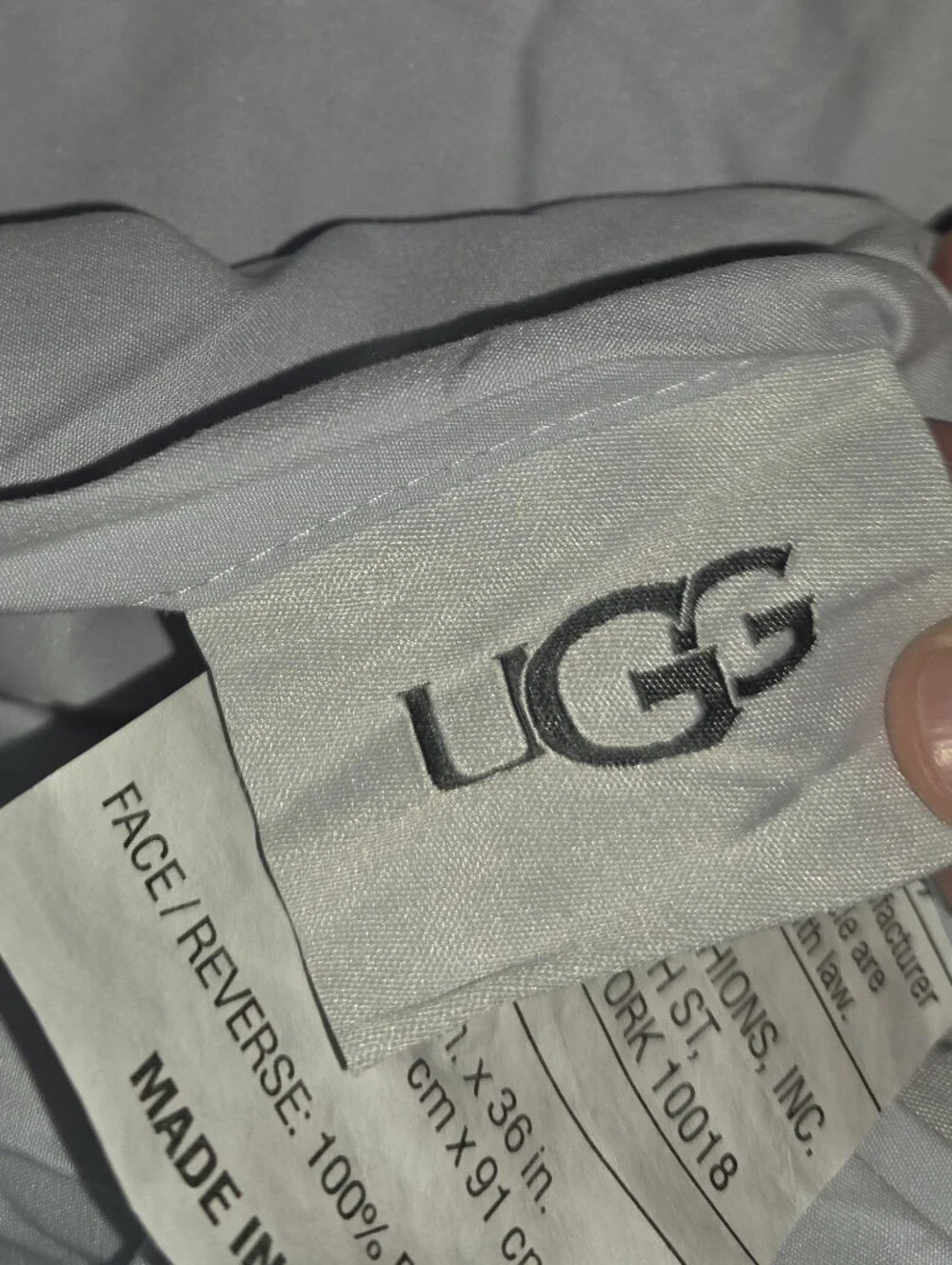2PC UGG New KING SHAMS SET BLUE GINGHAM PRISCILLA Print NEVER USED NEW SHAPE